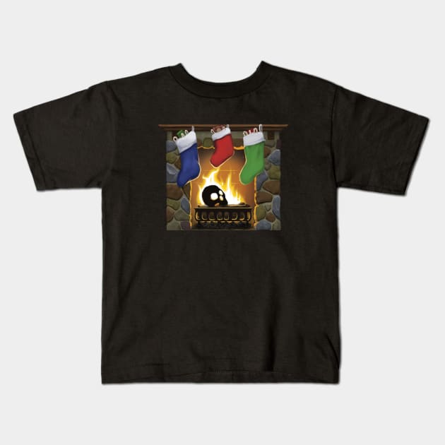 Horror Hearth Kids T-Shirt by ChurchOfRobot